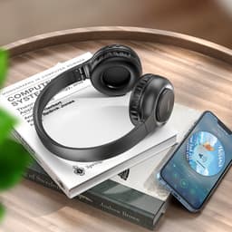 Hoco W41 draadloze on-ear koptelefoon - Zwart — thumbnail 3