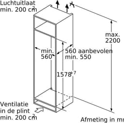 Siemens KI72LADE0 - iQ500 - Inbouw koelkast met vriesvak- 157.8 cmx 55.8 cm - hyperFresh Plus: Fruit en groenten blijven langer vers - Led verlichting — thumbnail 12