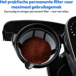 MEDION koffiezetapparaat met molen en thermoskan (1 liter, max. 8 kopjes, 8 maalinstellingen, max. 1000 watt, timer, LED-display, druppelstop, permanent filter, MD19911) — thumbnail 5