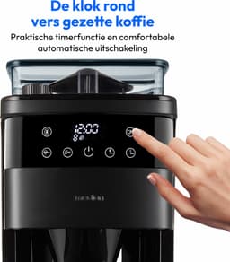 MEDION koffiezetapparaat met molen en thermoskan (1 liter, max. 8 kopjes, 8 maalinstellingen, max. 1000 watt, timer, LED-display, druppelstop, permanent filter, MD19911) — thumbnail 3