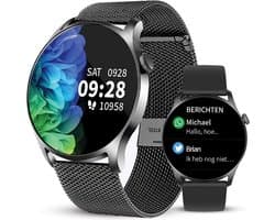 AVALUE Smartwatch Dames - Horloge met Stappenteller geschikt voor IOS, Smartwatch Android en HarmonyOS geschikt - Met Extra Bandje