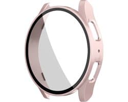 Stravo Screen protector case voor Samsung Galaxy Watch 7 - 44mm - Full Cover Hard Case / Beschermend Hoesje - Roze goud - Samsung Galaxy Watch 7 - 44mm screenprotectors