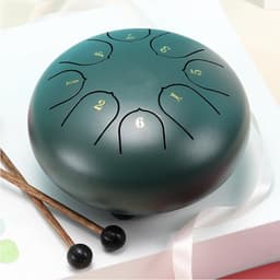 Regentrommel Chakra - 6-inch Stalen Tongtrommel - 8 noten - Meditatieve Regen Drum voor Yoga & Relaxatie — thumbnail 4