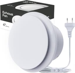 TADES® Badkamer Ventilator - Buisventilator 100mm - Pijp Ventilator - Badkamer Ventilator 100 mm - Badkamerventilator - Buisventilator ø 100 mm - Badkamerventilatoren - Buisventilator Geruisloos — thumbnail 1