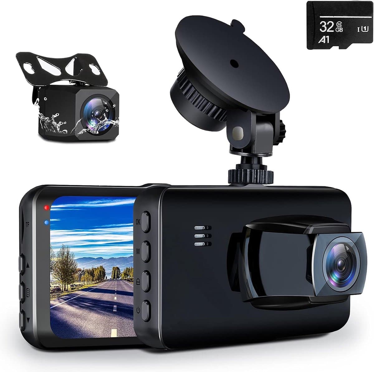 Dual Dashcam - Dashcam Voor en Achter - Auto Camera Dashcam - Dashcam Auto - Dual Dashcam voor Auto — afbeelding 1