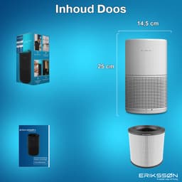 Erikssøn Luchtreiniger Prime - Wit - 70 m3/u - Vermindert Stof En Pollen - Met Hepa Filter - Air Purifier — thumbnail 8