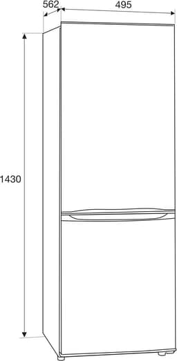 ETNA KCV143WIT - Compacte Koel-vriescombinatie - Wit - 143cm - Vrijstaande Koelkast — thumbnail 14