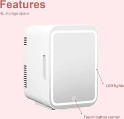 Bolmans - Skincare Fridge - Mini Fridge Multifunctioneel - Make Up Koelkast - 4 Liter - Met Spiegeldeur - Small Fridge — thumbnail 5
