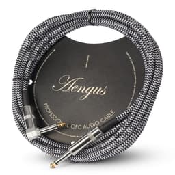 Áengus Silver Tweed Gitaarkabel Instrumentkabel - 6.35mm mono jack plug haaks/recht - 3 meter — thumbnail 4