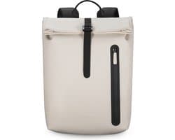 Pathsail Rolltop Rugzak - 13.5L - 15.6 inches - Beige - Waterafstotend - Metalen Gesp - Laptop Compartiment