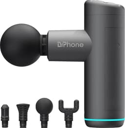 DrPhone CalmPulse – Mini Draagbare MassageGun – Ontspanning – Massage – Met Vier Standen – Met Drie Snelheden - Fitness Spier Massage – Donker grijs — thumbnail 1