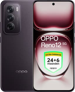OPPO Reno12 5G - 12+256GB - 24+6 maanden extra garantie - Black Brown - Ai Phone — thumbnail 1