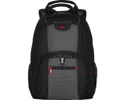 WENGER Laptop rugzak Rugzak met laptopvak Pillar 16'' Computer Backpack 25L Black / Gray Zwart