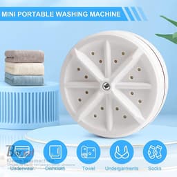Borvat® - draagbare mini-turbo wasmachine - Kleine Wasmachine - Draagbare Wasmachine - Mini Wasmachine Met Centrifuge - Efficiënte en handige wasoplossing — thumbnail 14