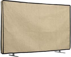 kwmobile linnen beschermhoes voor smart tv geschikt voor 55" TV hoes - Opvouwbare tv hoes - Televisie cover in beige