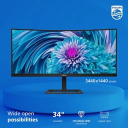 Philips 346E2CUAE - QHD Curved Ultrawide Monitor - USB-C 65w - EPEAT & TCO - 34 Inch — thumbnail 10