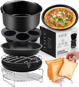 VAIVE Heteluchtfriteuse Accessoires Set - Geschikt voor alle Airfryer XL en XXL - ⌀ 20 cm — thumbnail 2