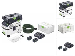 Festool CTLC MIDI I-Basic accu-mobiele afzuigkap 36 V ( 2x 18 V ) stofklasse L + 2x accu 5.0 Ah + lader + systainer — thumbnail 1