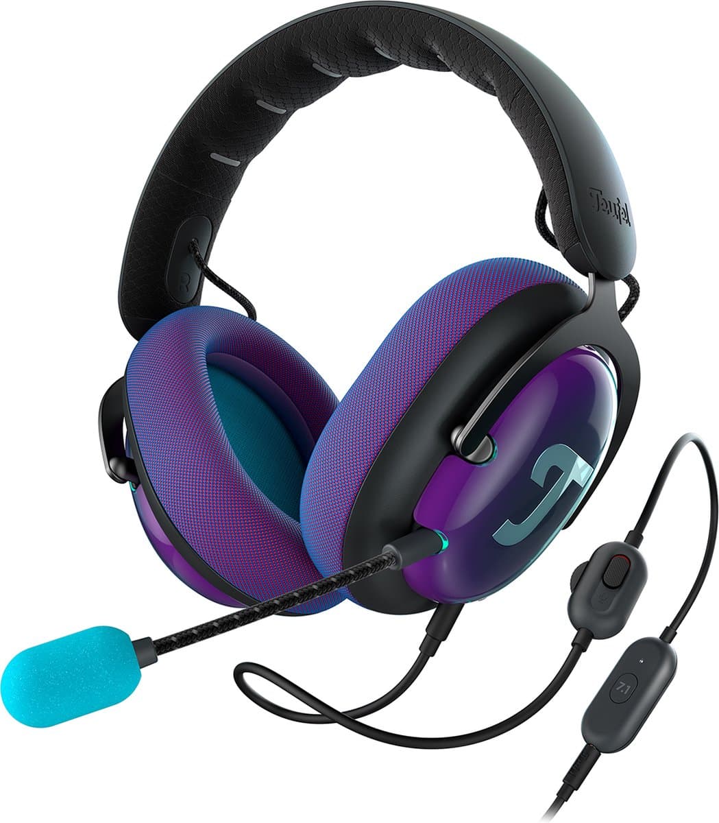 Teufel ZOLA - Bedrade over-ear gaming headset - Home-office - 7.1 binaurale surround sound - donkergrijs Grape & Aqua — afbeelding 1