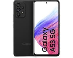 Samsung Galaxy A53 5G SM-A536B/DS 16,5 cm (6.5') Hybride Dual SIM Android 12 USB Type-C 8 GB 256 GB 5000 mAh Zwart