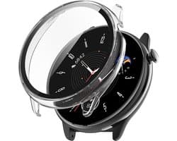 Strap-it Hard case hoesje met glasplaatje - geschikt voor de Amazfit GTR Mini - transparant