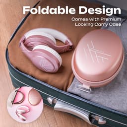 PowerLocus P19 Bluetooth Koptelefoon - Koptelefoon Draadloos - tot 70 Uur Speeltijd en met Aux Kabel - Over Ear Hoofdtelefoon - 3 EQ-Modi - Met Draagtas – Rose Gold — thumbnail 9