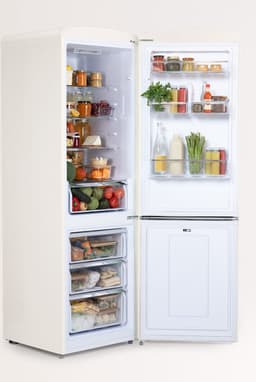 CREATE - Koelkast met vriezer - Combi koelkast - Capaciteit 330L - 3 verwisselbare planken - No-frost-systeem - Temperatuurbereik van tussen 2 °C en 8 °C - Vriezer -24ºC - Wit- FRIDGE STYLANCE — thumbnail 5