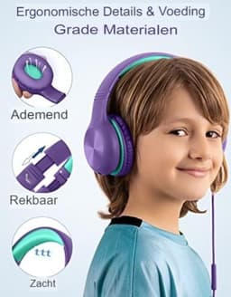 Velox Koptelefoon Kinderen Met Draad - Koptelefoon Kinderen Vanaf 2 Jaar — thumbnail 5
