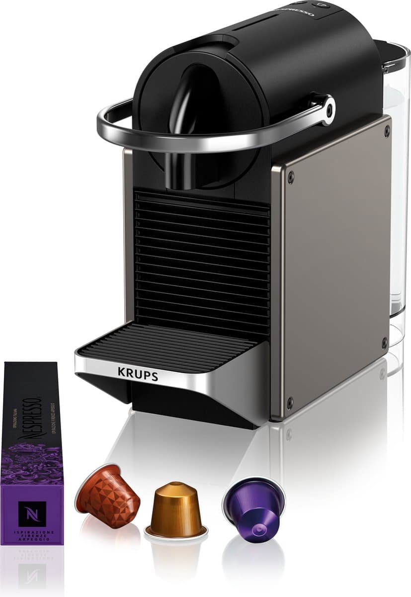 Krups Nespresso Pixie XN306T - Koffiecupmachine - Titan - Compact — afbeelding 1