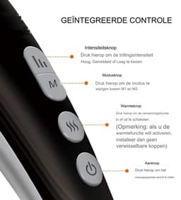 Massageapparaat - Snoerloze massageapparaat - Percussie hand massager met warmte functie en verwisselbare nodes - Oplaadbaar met instelbare intensiteit - Diepe massage voor nek, rug, cadeau — thumbnail 4