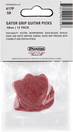 Jim Dunlop Gator Grip - Plectrums - 0,58 mm - Player's Pack 12 Stuks — thumbnail 4