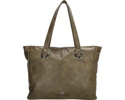 Charm London Liberty Laptoptas 17,3 inch - Laptop - Werk - School - Laptopvak 15" tot 17,3" - Dames Tas - Olijfgroen