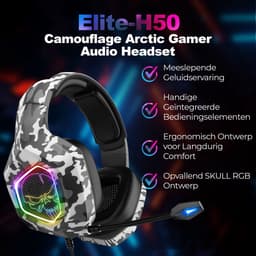 Spirit of Gamer Gaming Headset – Pc – gaming koptelefoon – 50mm speakers – kabellengte 1,20m – comfortabel – Artic Wit — thumbnail 4