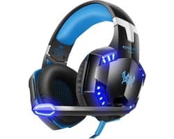 Kotion Each - G2000 Gaming Headset met stereo USB-microfoon voor PS4-laptops - Zwart/Blauw