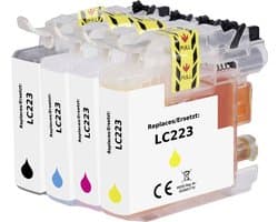 Renkforce Inktcartridge vervangt Brother LC-223BK, LC-223C, LC-223M, LC223Y Compatibel Combipack Zwart, Cyaan, Magenta,