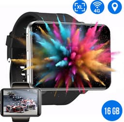 Soundlogic XL Smartwatch Android voor Dames & Heren - Smartwatches - IOS & Android - 16GB, Zilver — thumbnail 1