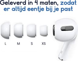 Ibley ComfortFit Siliconen oortips voor Apple AirPods Pro 2 wit - Siliconen Earplug - XS/S/M/L formaat - 4 paar - 4 maten — thumbnail 4