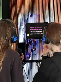 DUAL Karaoke Silent Disco set | 10 koptelefoons | 2 Microfoons | Bluetooth zender | Dolly Digital© original — thumbnail 3