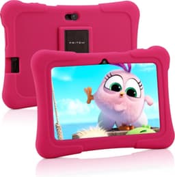 Pritom® Kindertablet – Tablet vanaf 3 jaar – Quad Core Processor - 7 inch Kids Tablet – Andriod 10 – 32 GB – WiFi – Bluetooth – Standaard Educatieve Software Geïnstaleerd – Ontspannend & Leerzaam – Roze — thumbnail 1