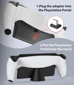 PlayCool Charging Dock geschikt voor Playstation Portal PS5 - Oplader Stand - Oplaadstation - Zwart — thumbnail 3