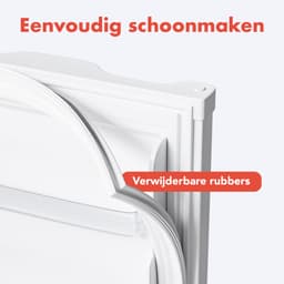 KitchenBrothers Koelkast - 88L Koelvak - 14L Vriesvak - Koelvriescombinatie - IJskast - Frigo - Vrijstaand - Wit — thumbnail 4