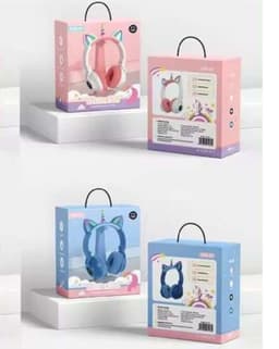 RyC Toys Kinder Hoofdtelefoon unicorn- zwart | Draadloze Koptelefoon- eenhoorn -Kids Headset-Over Ear-Bluetooth-Microfoon-unicorn-Led Verlichting — thumbnail 4