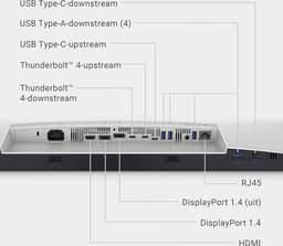 Dell UltraSharp U2724DE - QHD IPS-Black Monitor - 98% DCI-P3 - RJ45 - Thunderbolt 4 - 120hz - 27 inch — thumbnail 3