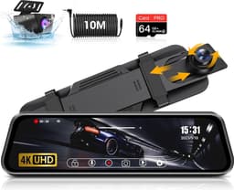 Achteruitkijkspiegel Dashcam met IPS Touchscreen en Achteruitrijcamera - HD Beeldkwaliteit - Loopopname - Autocamera met Nachtzicht - Dashcam voor Auto met Achteruitkijkspiegel - Veiligheid en Gemak Op de Weg — thumbnail 1