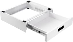 Bodo® - Stapelkit & Anti trillingsmat voor Wasmachine en Droger - Tussenstuk met Uitschuifbare Opberglade - Wit — thumbnail 8
