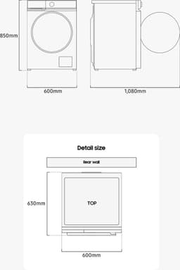 Samsung SuperSpeed WW90DG6U25LBU3 - 6000 serie - Wasmachine - 10% zuiniger dan energielabel A — thumbnail 10