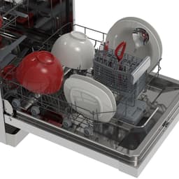 Sharp QWNA25F44BIEU - vrijstaande vaatwasser - energie label B - besteklade + topsproeier - 8 programma's - zilver met RVS deur — thumbnail 3
