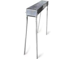 Luxe BBQ voor Arrosticini - 82 cm met grill - met houtskool - plaats voor 40 stokjes