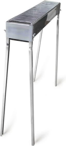 Luxe BBQ voor Arrosticini - 82 cm met grill - met houtskool - plaats voor 40 stokjes — thumbnail 1