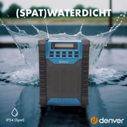Denver Bouwradio DAB - Bluetooth - met Accu - AUX - FM - USB-C - Spatwaterdicht - WRD60 — thumbnail 4